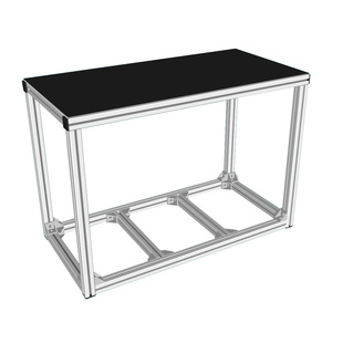 鱼缸架子铝型材桌子鱼缸龟缸底柜带板多层支架铝合金框架DIY定制