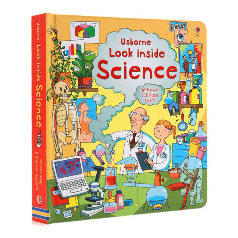 偷偷看里面系列科学 英文原版绘本 Usborne Look Inside Science 儿童英语启蒙图画纸板翻翻书 亲子互动彩色插图趣味实验学习6-9岁