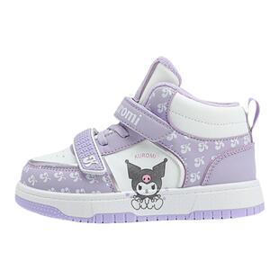 KUROMI库洛米女童高帮板鞋冬季新款儿童二棉鞋女孩加绒运动鞋休闲