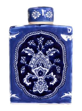 陶瓷中式风储物罐家居客厅摆件