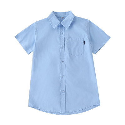 夏季短袖学生浅蓝色衬衫校服