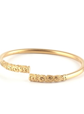 金箍棒男士钛钢开口复古饰品手环