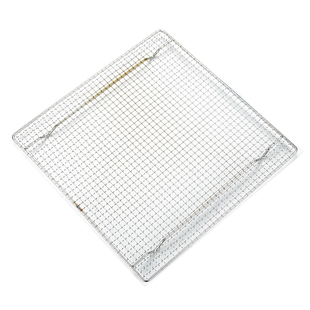 304不锈钢烧烤网方形隔水沥油网加粗带脚格网小方格户外烧烤炉网