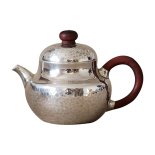 纯银时代 寸金文思亭泡茶壶足银999纯手工大师银壶小号一人饮80ml