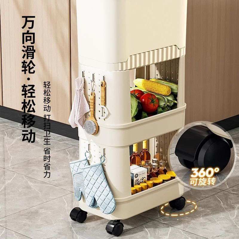 厨房垃圾桶家用新款大号双层弯腰款架多功能免高大容量可移动