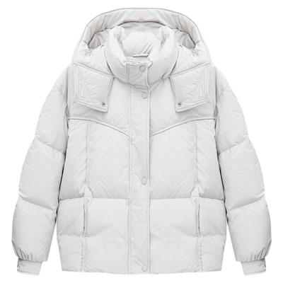 快鱼女士羽绒服冬季加厚连帽外套