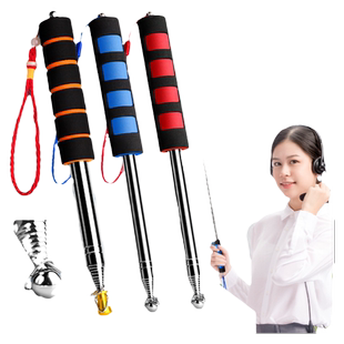 导游旗杆2米手持可伸缩旗杆便携式户外不锈钢旗帜收缩3米教鞭1米2.5米小型伸缩杆棍子加粗大旗旅游带团神器