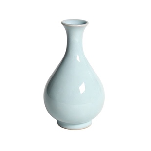 玉壶春汝窑小摆件花插 开片茶宠汝州汝瓷 原产地/小花瓶花器