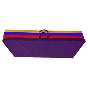 四折叠牛津布体操垫舞蹈垫健身垫PU皮革彩色体操垫多折叠彩色垫子