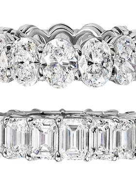 莫桑石网红双排食指环戒指