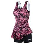 李宁连体游泳衣女士2025新款高级感遮肚显瘦成人保守大码胖mm泳装