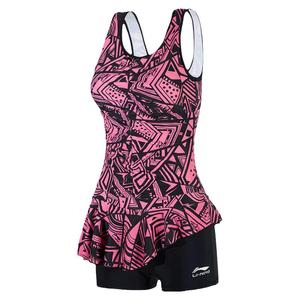 李宁连体游泳衣女士2025新款高级感遮肚显瘦成人保守大码胖mm泳装