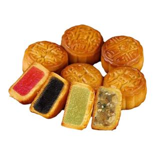 水迷你小月饼五仁老式豆沙馅广式中秋传统黑芝麻散装单个包装