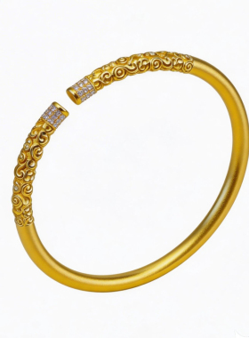 火烧恢复金色丨矿金材质丨开口女款手镯【永久不掉色丨可再融化】