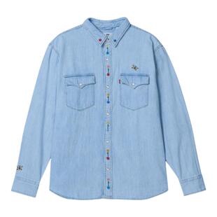 【商场同款】Levi's李维斯26年春夏新款男士刺绣牛仔衬衫A1919