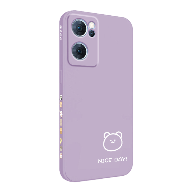 oppoReno7pro手机壳新款Reno7全包镜头reno7SE简约小熊小兔可爱女液态硅胶超薄防摔保护套OPPO直边男