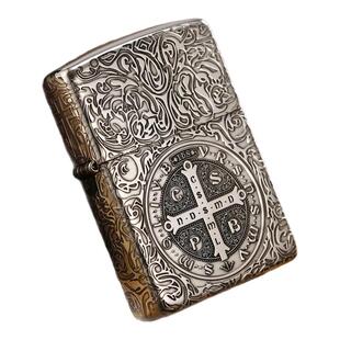 zippo打火机纯银蚊版康斯坦丁康机蚊康正版防风个性创意收藏送礼