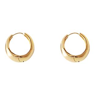 赵露思同款法式金豆耳圈小众设计金属水滴耳环轻奢高级感耳扣耳饰