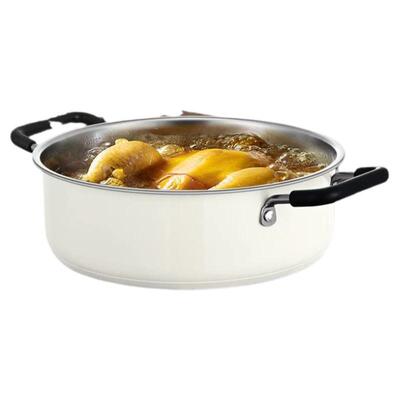 316不锈钢双耳汤锅家用无涂层