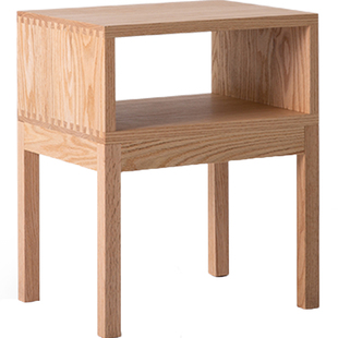 MUMO木墨 清简系列床头柜 红橡木樱桃木黑胡桃卧室 实木家具