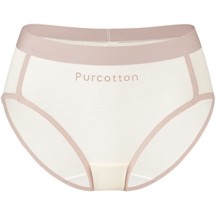 【轻运动】全棉时代女士运动撞色内裤25年新款纯棉焕新三角裤中腰