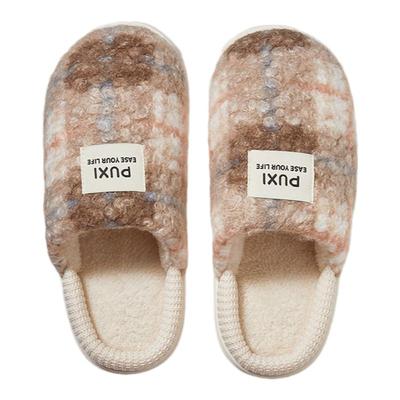 朴西防滑保暖居家棉拖鞋