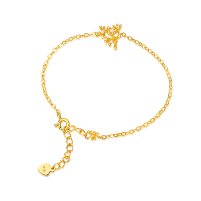 积会RQ 梦见狮子同款联名 官方授权桂花手链礼物女款金色925银