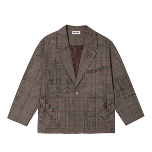 mocuishle（MCSL）「四面台」格纹西装外套 STAGE BLAZER