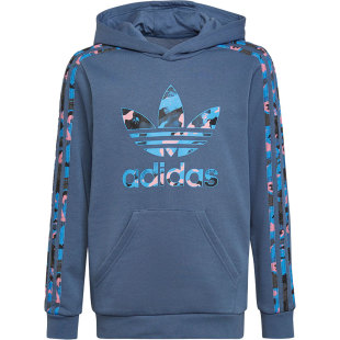 Adidas/阿迪达斯正品三叶草男童运动休闲宽松连帽卫衣HK0283