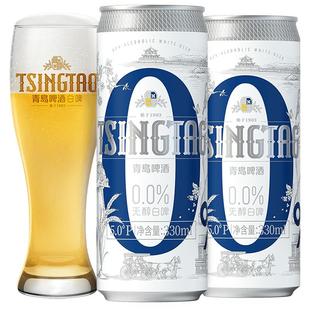 青岛啤酒0.0%无醇白啤330ml*24罐纤体