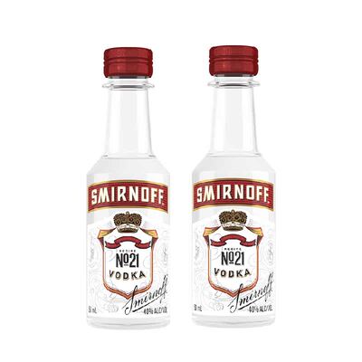 斯米诺红牌伏特加清冽50ml*2瓶