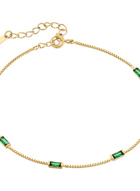 一撇一捺YPYN手链女925银绿色