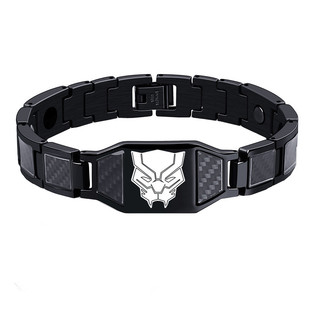 复仇者联盟4英雄归来黑豹钢铁侠手链男钛钢手环游戏配饰免费刻字