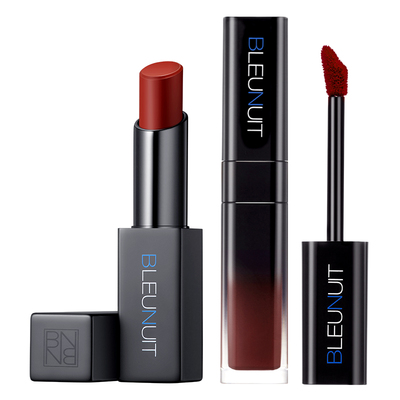 深蓝唇膏唇釉口红水光雾感红色唇