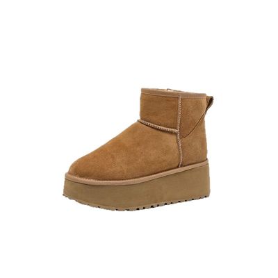 猫本喵小个子厚底6.5CM雪地靴女