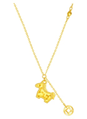 爆闪碎碎冰铜钱马上有钱项链