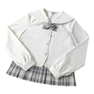 中牌制服馆 中间服黑白无本长袖水手服基础款JK制服四襟型秋冬款
