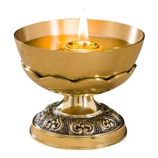 纯铜碗油灯供佛酥油灯灯盏长明灯供奉佛前香油灯莲花寺庙佛堂家用
