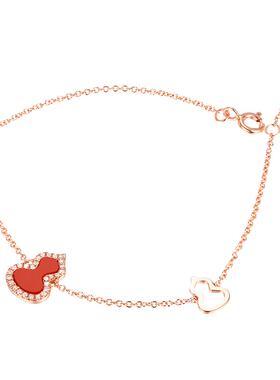 钻石葫芦手链女送女友18k金