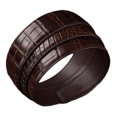 男士鳄鱼纹头层牛皮休闲