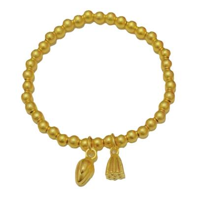 古法沙金传承手链女手镯叠戴