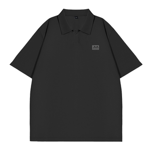 班尼路冰丝polo衫男黑色嘻哈痞帅风短袖t恤男款速干防晒上衣服LF