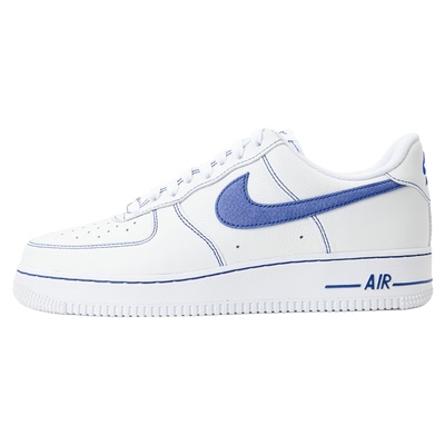 Nike耐克 Air Force 1 Low 舒适百搭薄底 白蓝色HQ2037-100