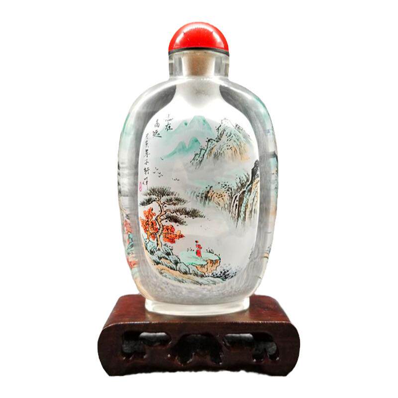 内瓶画水晶工艺品 创意内画 鼻烟壶特色纯手工绘制 衡水特产