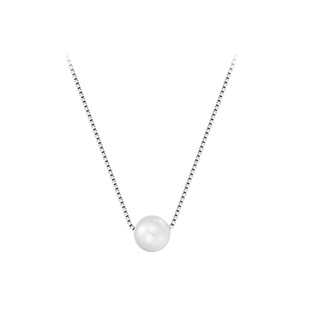 S925纯银项链路路通单颗珍珠项链女款2026新款爆款珍珠颈链锁骨链