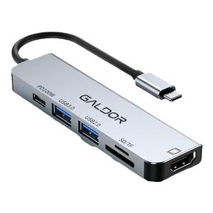 高多type c扩展坞手机平板笔记本hub拓读卡HD高清投屏USB C网口