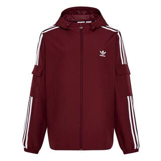 通勤百搭休闲经典运动连帽夹克外套男女春秋adidas阿迪达斯三叶草