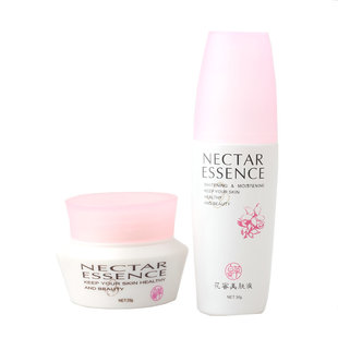 新包装白灵草花蜜美肤液百灵草晚霜黄褐老年晒斑再生液护肤品套装