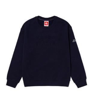 Kappa卡帕女装冬季新款运动休闲加绒保暖舒适圆领卫衣K0B82WT01