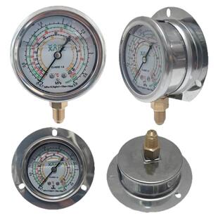 耐震制冷压力表YN60ZT低压1.8MPA 7/16氟利昂冷媒表3.8MPAYN-60T